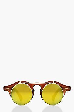 Boohoo Retro Clip Around Sunglasses
