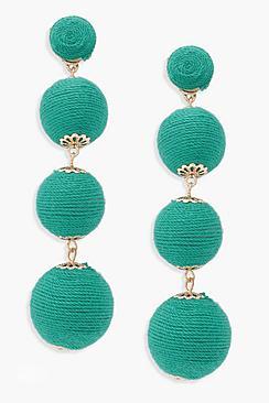 Boohoo Millie Statement Tiered Balll Earrings