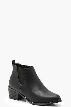 Boohoo Studded Rand Chelsea Boots