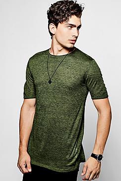 Boohoo Fine Gauge Knitted Marl T Shirt
