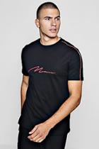 Boohoo Muscle Fit T-shirt With Man Signature