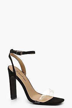 Boohoo Wide Fit Flat Heel Two Part Heels
