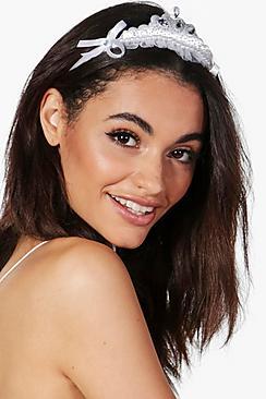 Boohoo Satin Diamante Hen Party Bride Tiara