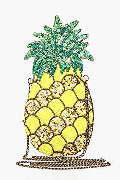 Boohoo Freya Pineapple Embellished Cross Body Bag