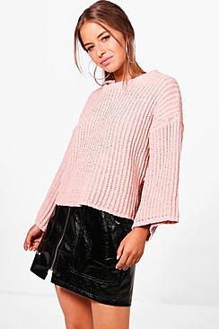 Boohoo Petite Premium Wide Sleeve Chenille Jumper