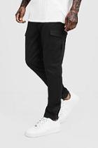 Boohoo Skinny Fit Cargo Trouser With Velcro Cuff
