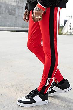 Boohoo Skinny Fit Tricot Joggers With Side Panel