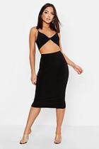Boohoo Double Layer Slinky Crop Top & Midi Skirt Co-ord