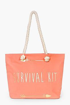 Boohoo Alyssa Survival Kit Arrows Beach Bag