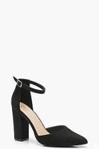 Boohoo Jayne Wide Fit Pointed Toe Block Heels