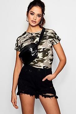 Boohoo Tall Boxy Camo Tee