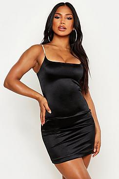 Boohoo Diamante Strap Bodycon Mini Dress