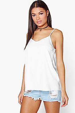 Boohoo Grace Woven Solid Cami