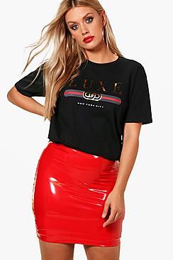 Boohoo Plus Zoe 'luxe' Printed Tee