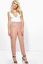 Boohoo Nualla Pocket Front Soft Touch Slim Fit Trousers