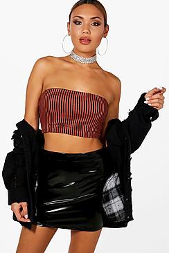 Boohoo Martha Stripe Bandeau