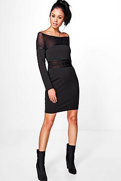 Boohoo Alana Panel Detail Dress