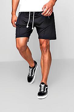 Boohoo Tricot Pintuck Shorts