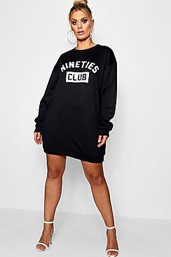 Boohoo Plus Paige 'nineties' Sweat Dress