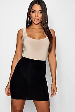 Boohoo Slinky Basic Mini Skirt
