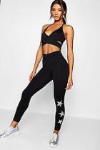 Boohoo Fit Star Side Yoga Leggings