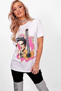 Boohoo Elvis Licensed Tee