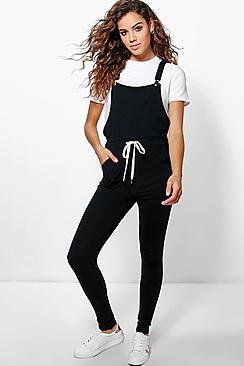 Boohoo Lois Ponte Dungaree Casual Jumpsuit