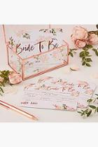 Boohoo Floral Bride To Be Advice Cards