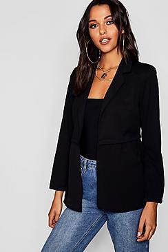 Boohoo Mesh Hem Blazer