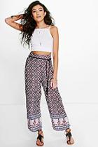 Boohoo Ariande Paisley Border Print Culotte