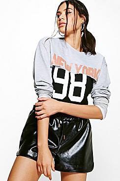 Boohoo Sweat & T-shirt 2 In 1 Top
