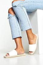 Boohoo Quilted Espadrille Sliders