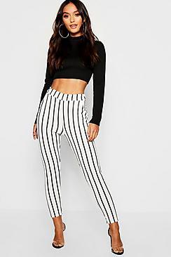 Boohoo Petite Two Pocket Striped Pants