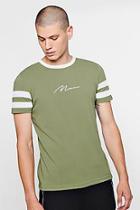 Boohoo Man Embroidered Contrast Panel T-shirt