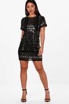 Boohoo Boutique Jodie Embellished Cap Sleeve Shift Dress