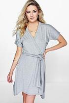 Boohoo Alisa Short Sleeve Wrap Dress