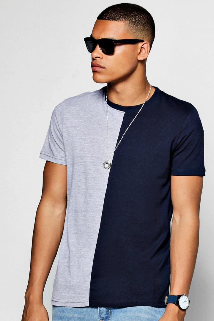 Boohoo Half/half T-shirt Navy