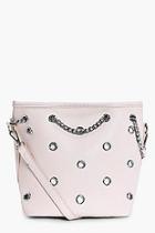 Boohoo Sofia Eyelet Bucket Bag