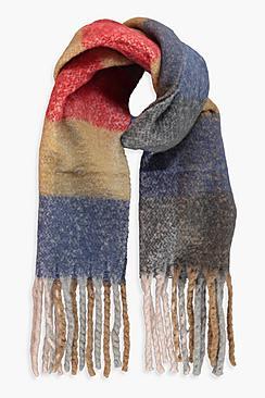 Boohoo Ellie Brushed Check Scarf