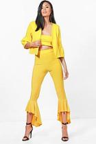Boohoo Cece 3pc Trouserbandeau&jacket Co-ord