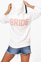 Boohoo Isobel Bride Slogan Hoody