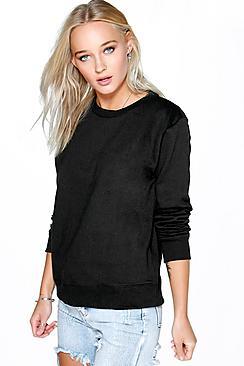 Boohoo Basic Louise Crew Neck Sweat Shirt