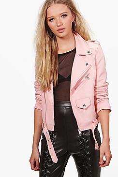 Boohoo Victoria Boutique Suedette Biker Jacket