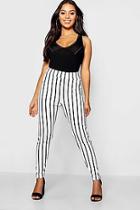 Boohoo Petite Two Pocket Striped Trousers