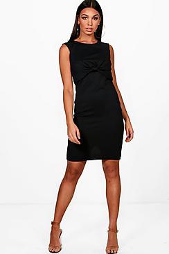 Boohoo Mia Double Layer Midi Dress