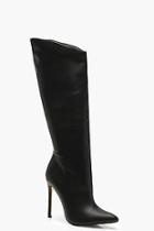 Boohoo Knee High Pointed Stiletto Boots