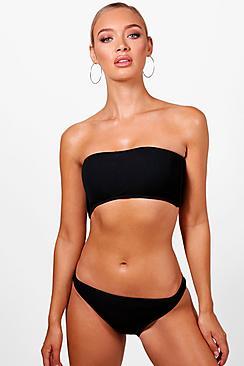 Boohoo Bulgaria Mix & Match Ribbed Bandeau Top