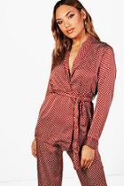 Boohoo Millie Polka Dot Kimono Blazer