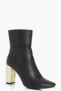 Boohoo Tia Interest Heel High Ankle Boot