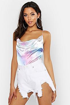 Boohoo Tall Tie Dye Cowl Neck Cami